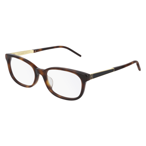 Saint Laurent SL M74/F rectangle sunglasses in Havana Gold Transparent