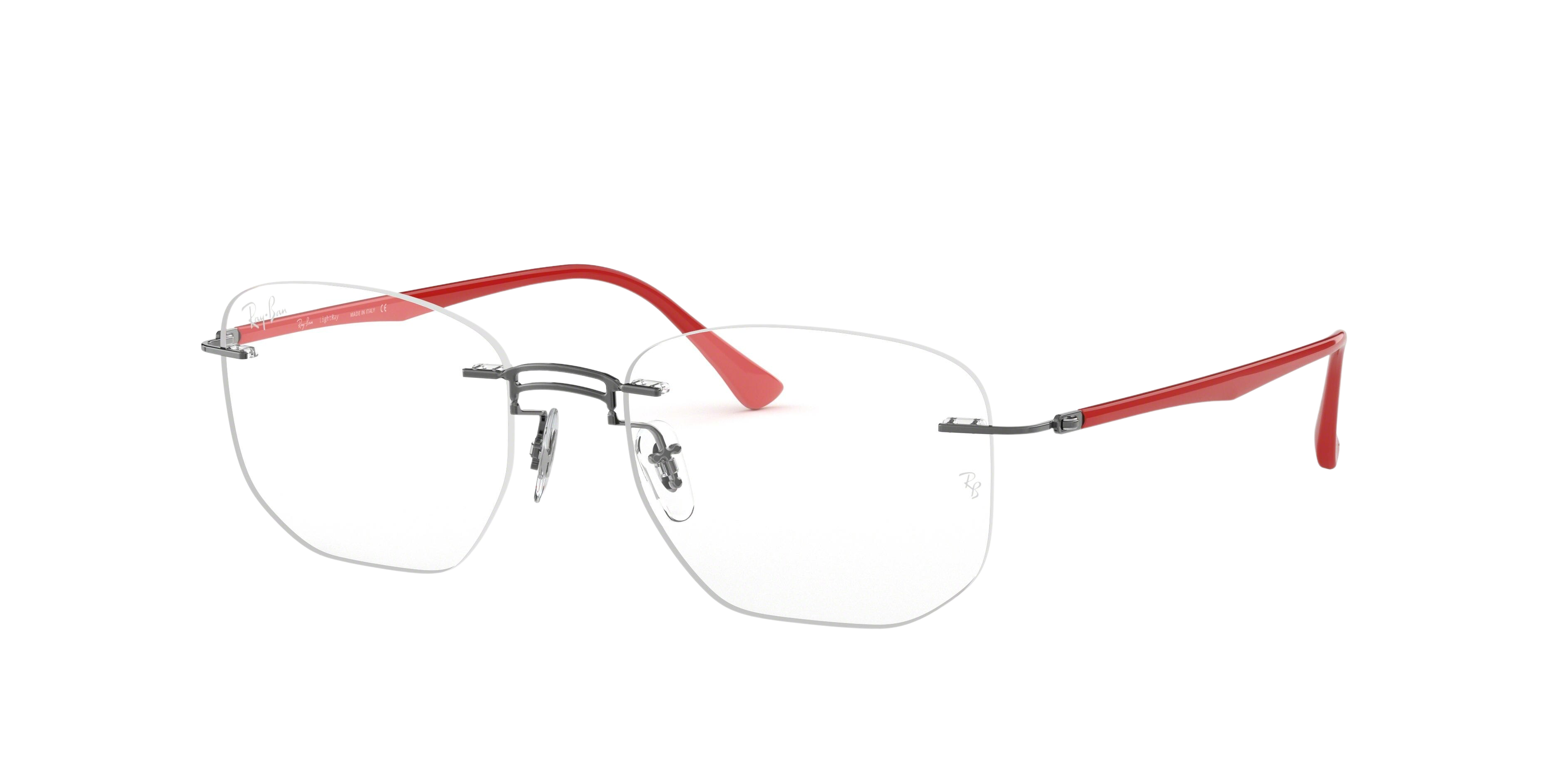 Ray-Ban RX8757 square eyeglasses in Gunmetal