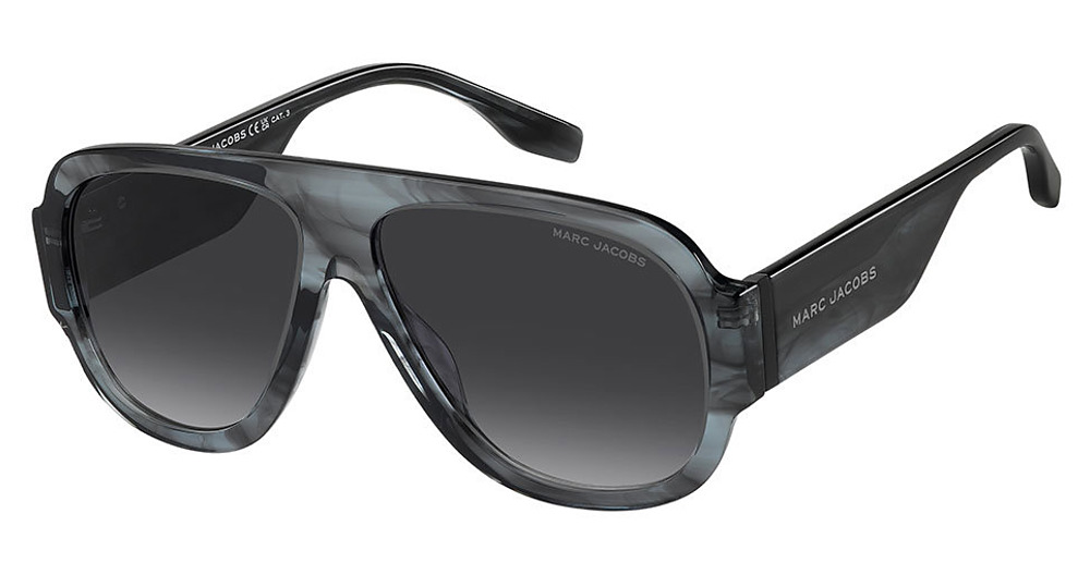 Marc Jacobs MARC 843/S aviator sunglasses in Grey Horn/Dark Grey Shaded