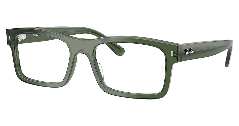 Ray-Ban RX5435 rectangle eyeglasses in Transparent Green