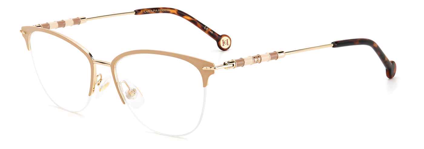 Carolina Herrera CH-0038 eyeglasses in Gold Nude