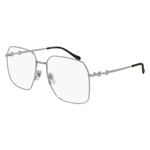 Gucci GG0952O square eyeglasses in Silver Silver Transparent