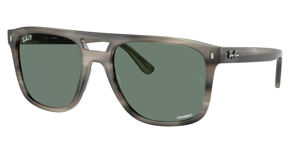 Ray-Ban RB2213CH rectangle sunglasses in Havana Grey/Polarized Grey