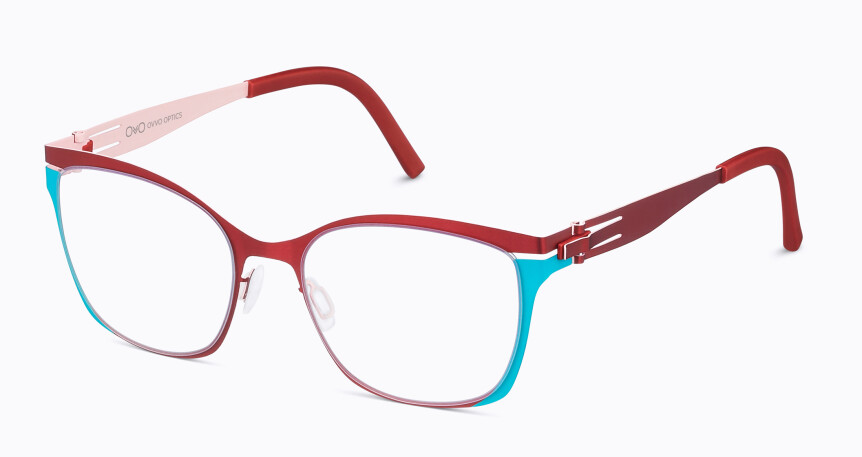 cherry/teal/bisque