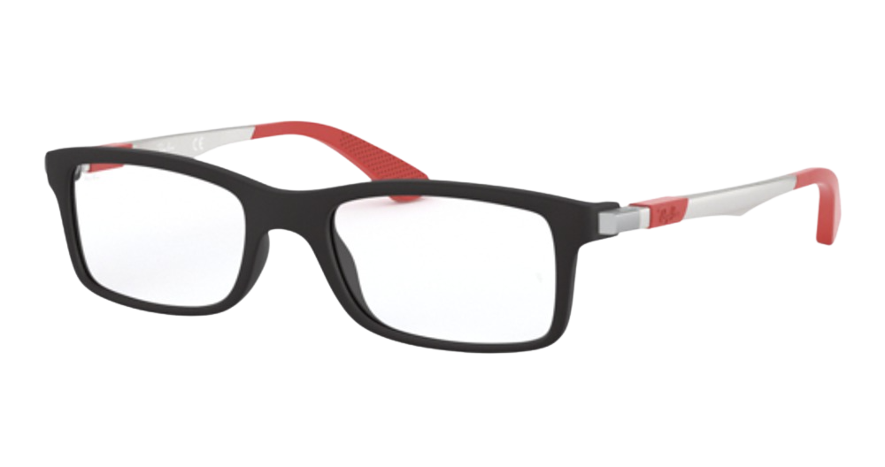 Ray-Ban RY1588 rectangle eyeglasses in Matte Black