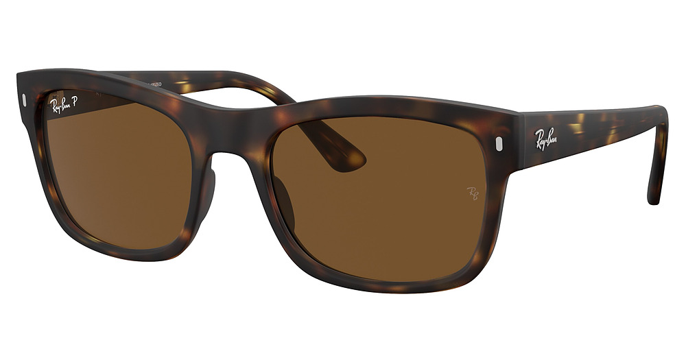 Ray-Ban RB4428F square sunglasses in Matte Havana/Brown Polarized