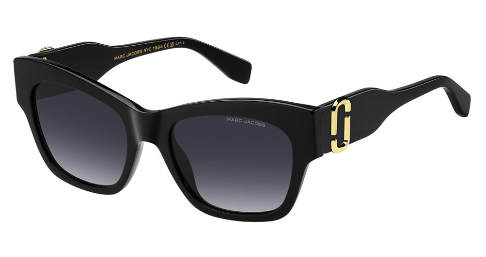 Marc Jacobs MARC 762/S rectangle sunglasses in Black/Dark Grey Shaded