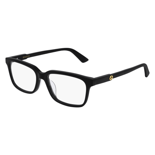 Gucci GG0557OJ rectangle eyeglasses in Black Black Transparent