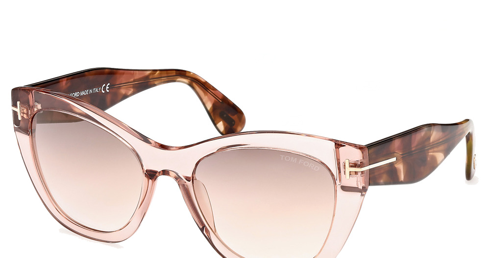 shiny pink / brown mirror