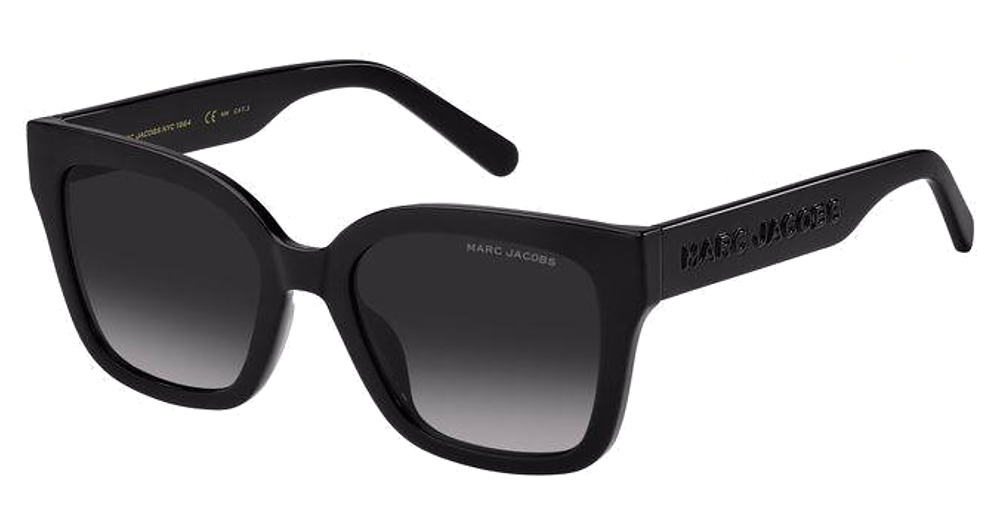 Marc Jacobs MARC 658/S rectangle sunglasses in Black/Dark Grey Shaded