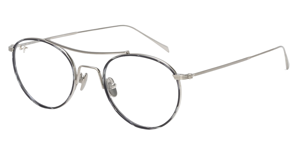 Brushed Silver with Grey Tortoise Eye Rim