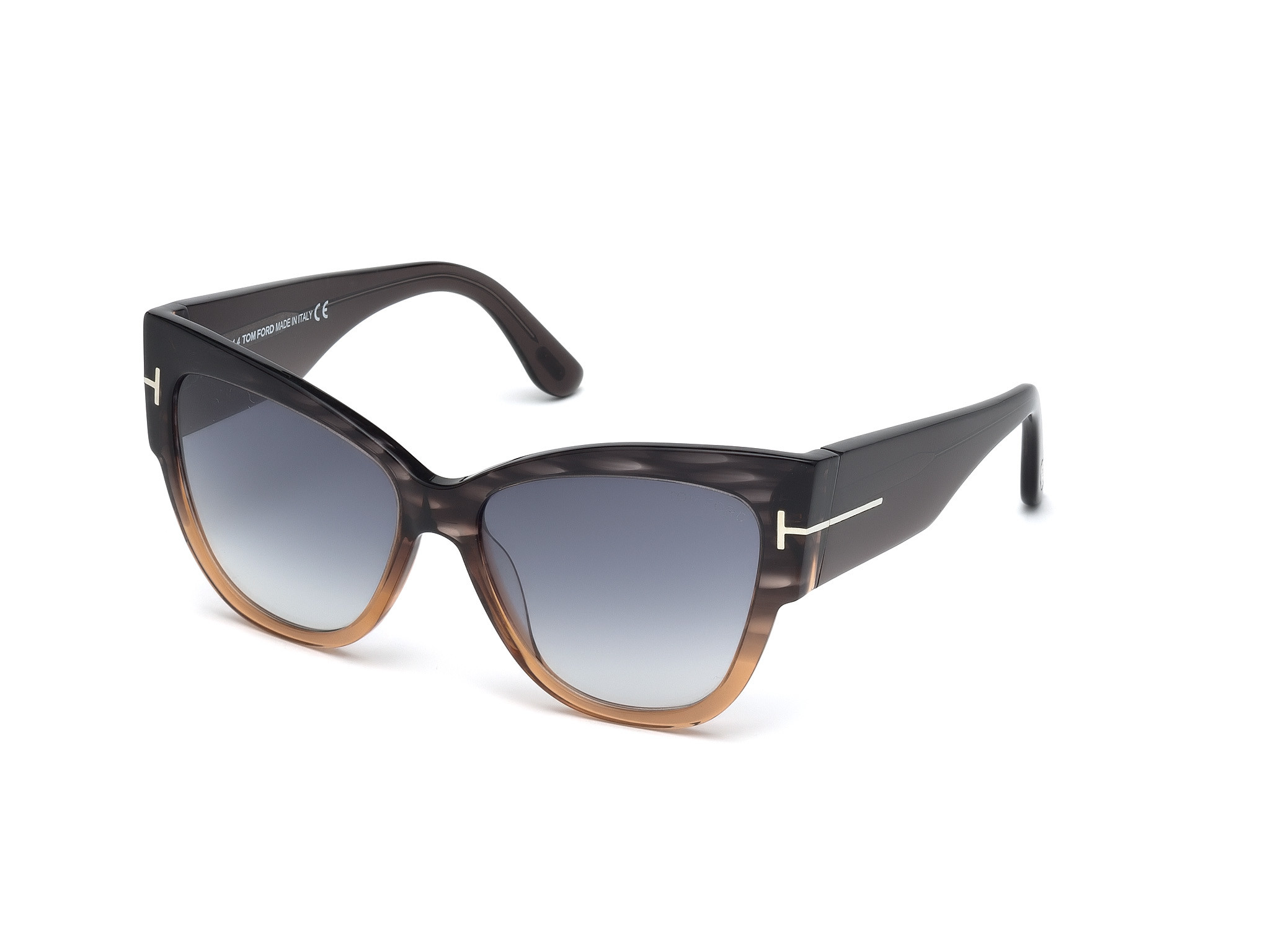 Melange Grey-To-Transp. Peach, Dk. Grey Temples / Grad. Grey Lenses