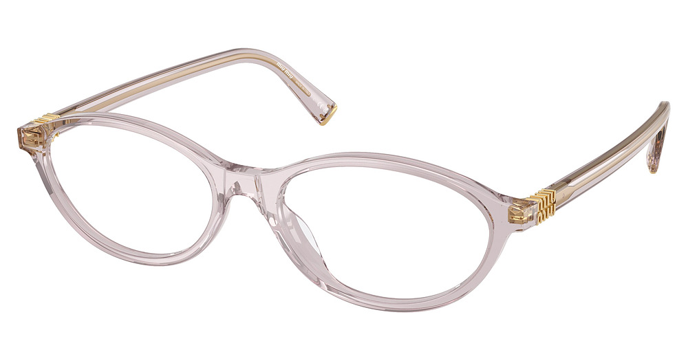 Miu Miu MU 09XV round eyeglasses in Trasparent Mauve