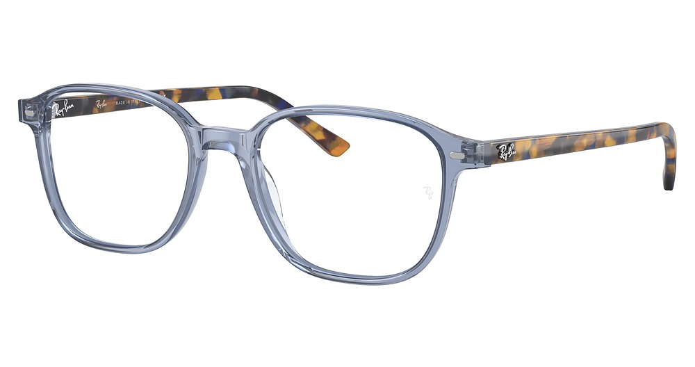 Ray-Ban RX5393F LEONARD square eyeglasses in Transparent Blue