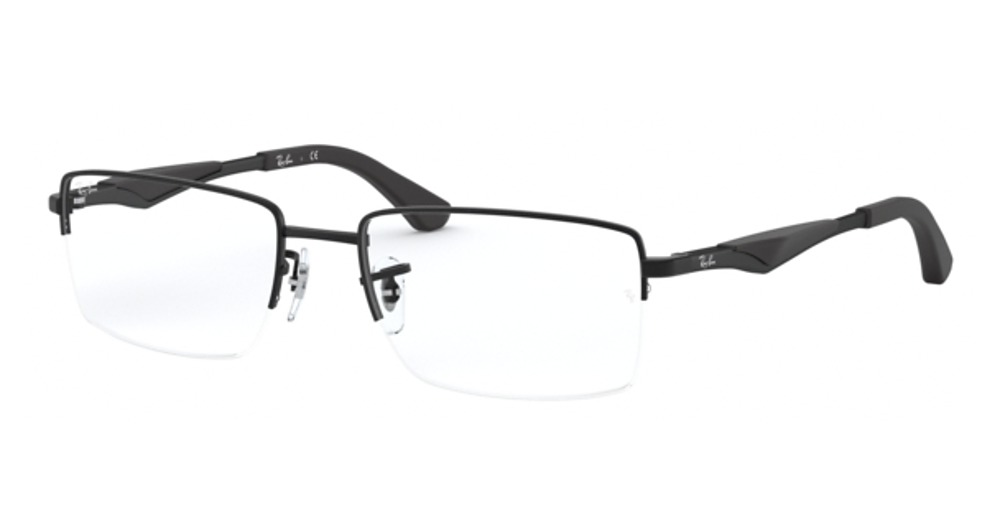 Ray-Ban RX6285 round eyeglasses in Matte Black