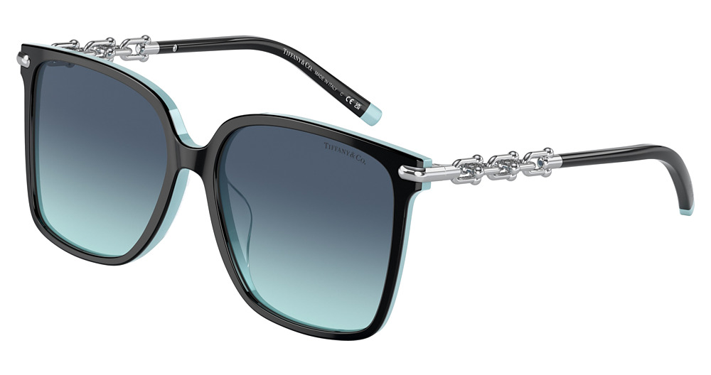 BLACK ON TIFFANY BLUE / AZURE GRADIENT BLUE