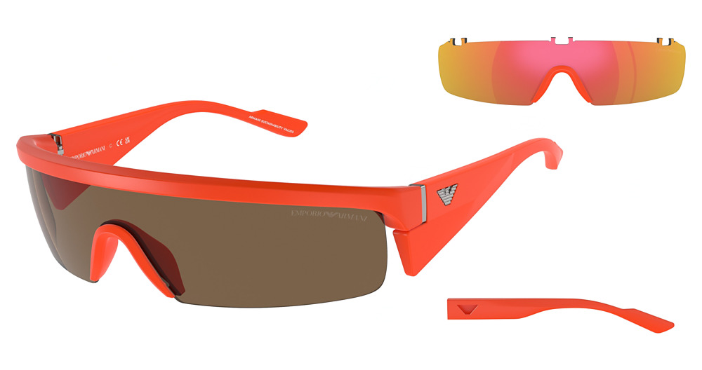 MATTE ORANGE / DARK BROWN