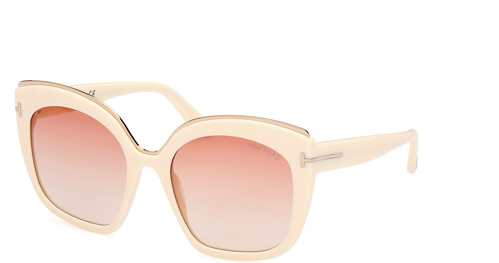 Tom Ford FT0944 irregular sunglasses in Ivory/Gradient Bordeaux