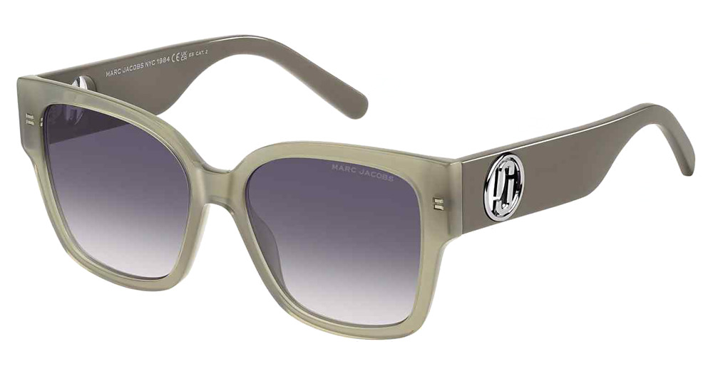 Marc Jacobs MARC 698/S square sunglasses in Sage/Dark Grey Shaded