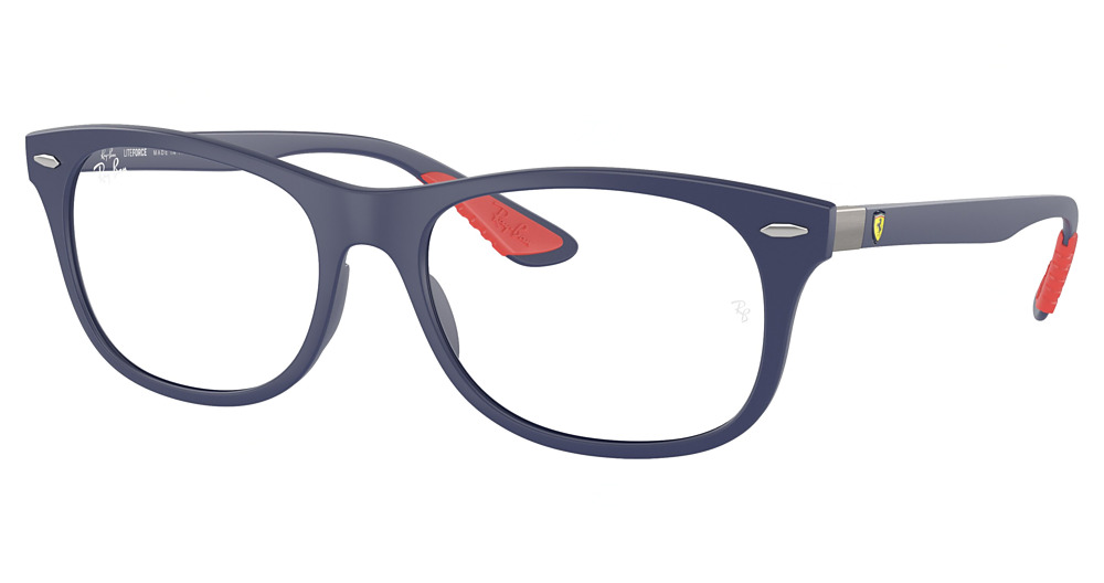 Ray-Ban RX7307M square eyeglasses in Matte Blue