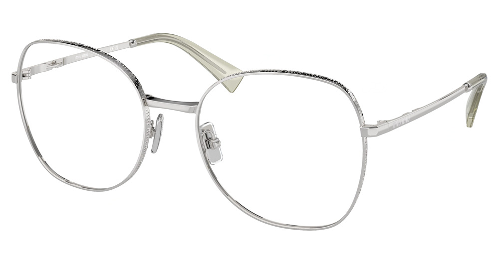 Miu Miu MU 52VV round eyeglasses in Silver