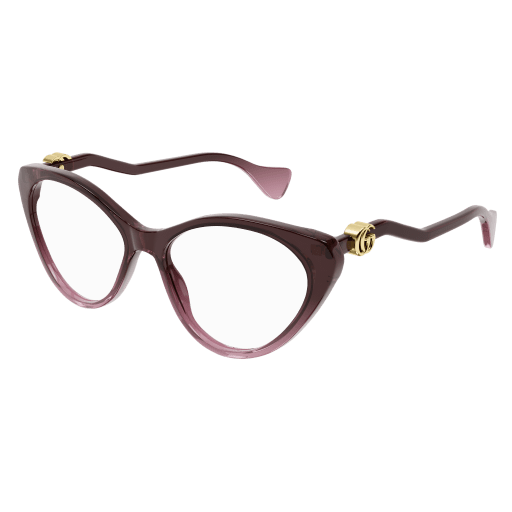 Gucci GG1013O cateye eyeglasses in Burgundy Burgundy Transparent
