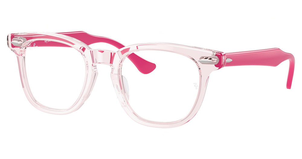 Ray-Ban RY9098V round eyeglasses in Transparent Pink