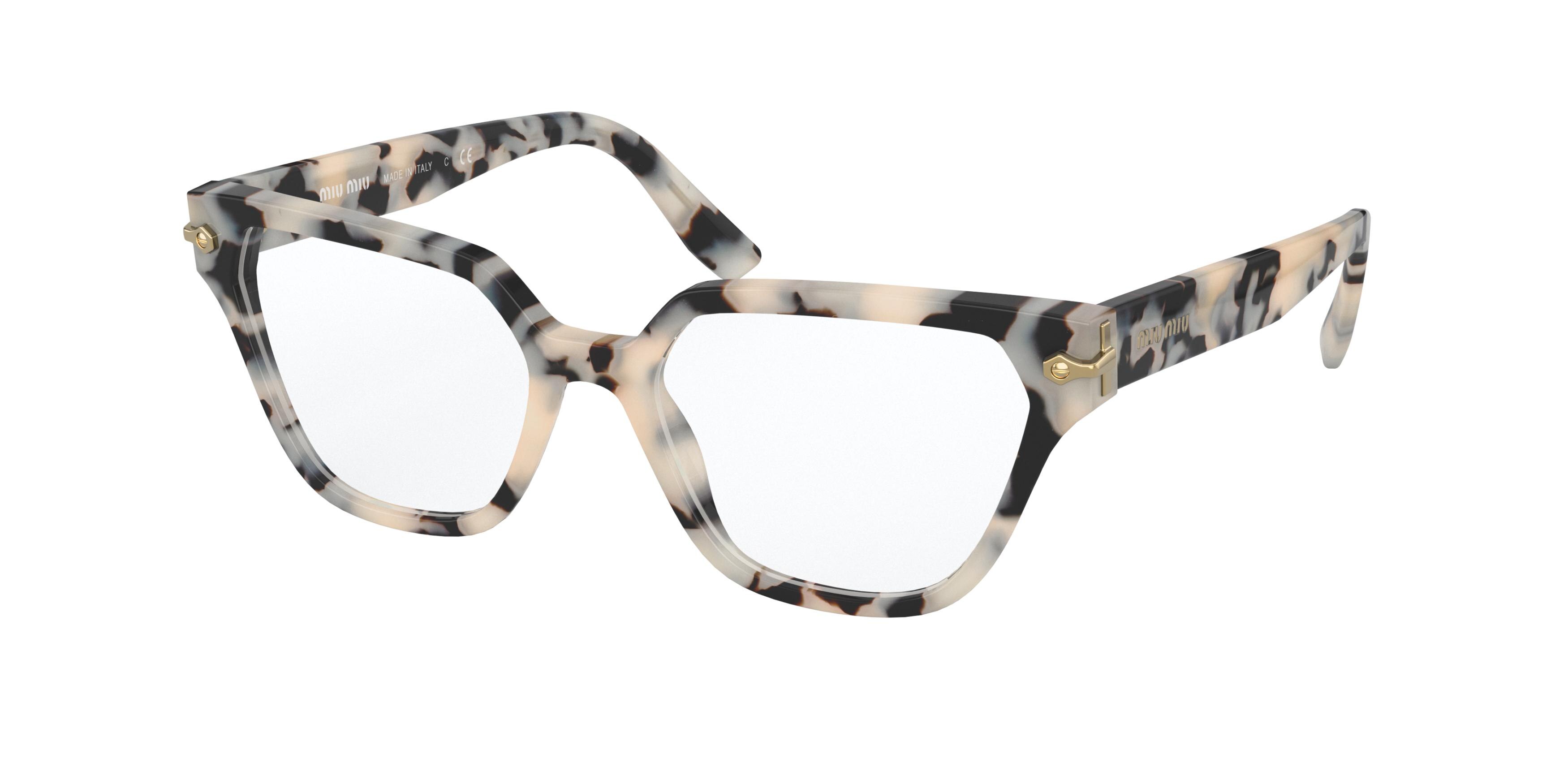 Miu Miu MU 02TV square eyeglasses in Havana Sand Brown