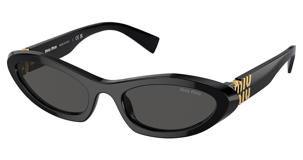 Miu Miu MU 09YS cateye sunglasses in Black/Dark Grey