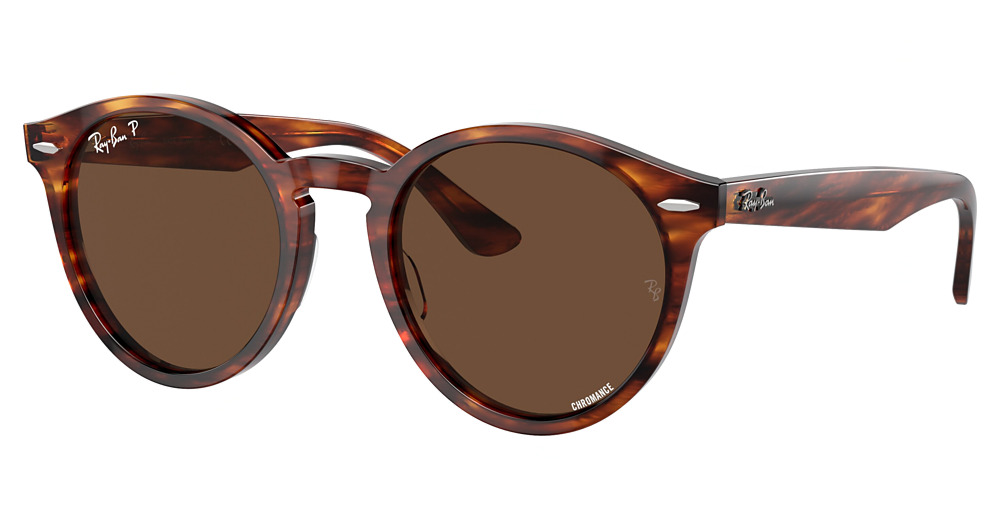Ray-Ban RB7680S LARRY round sunglasses in Striped Havana