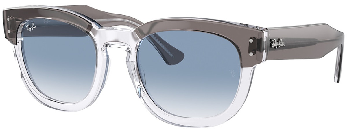 GREY ON TRANSPARENT / CLEAR GRADIENT BLUE