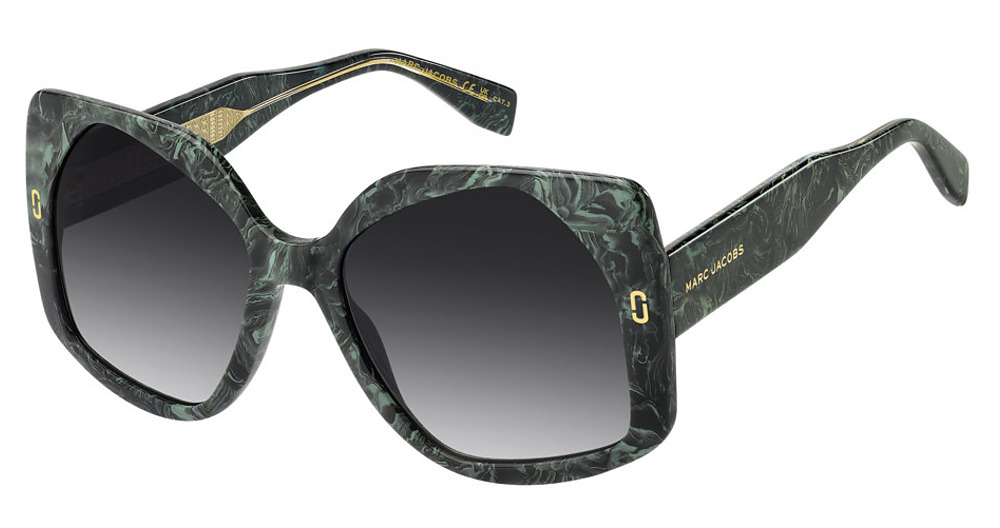 Marc Jacobs MJ 1133/S square sunglasses in Marble Green/Dark Grey Shaded