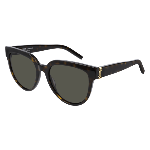 Saint Laurent SL M28 round sunglasses in Havana Havana Grey/Nylon