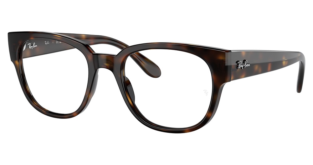 Ray-Ban RX7210 round eyeglasses in Havana