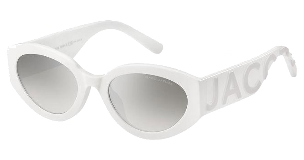 Marc Jacobs MARC 694/G/S round sunglasses in Whgry/Grey Mirrorshade Silver