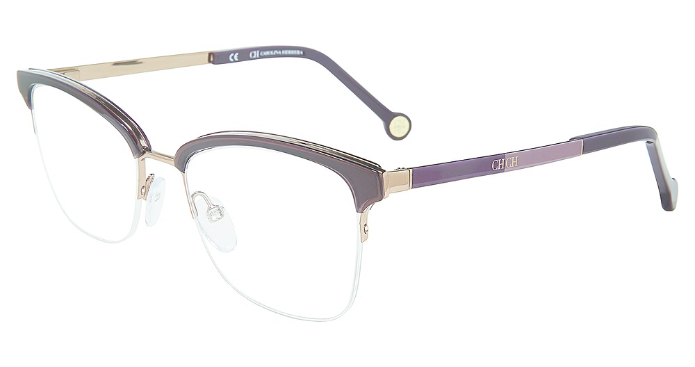 Carolina Herrera VHE138K cateye eyeglasses in Purple 08 Fe