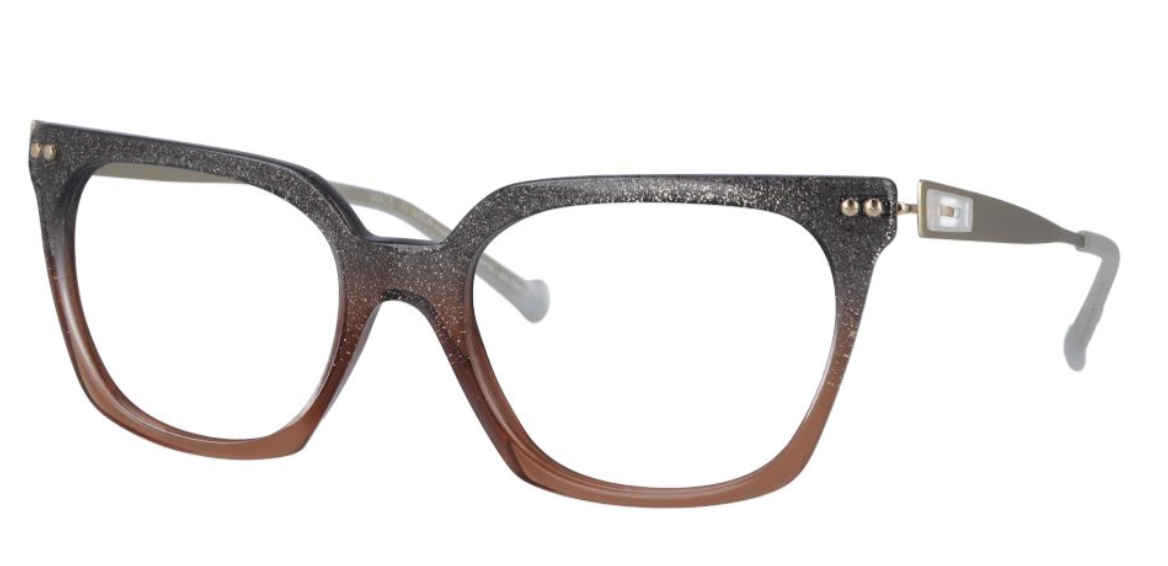 iGreen V4.77 cateye eyeglasses in Caramel/Glitter