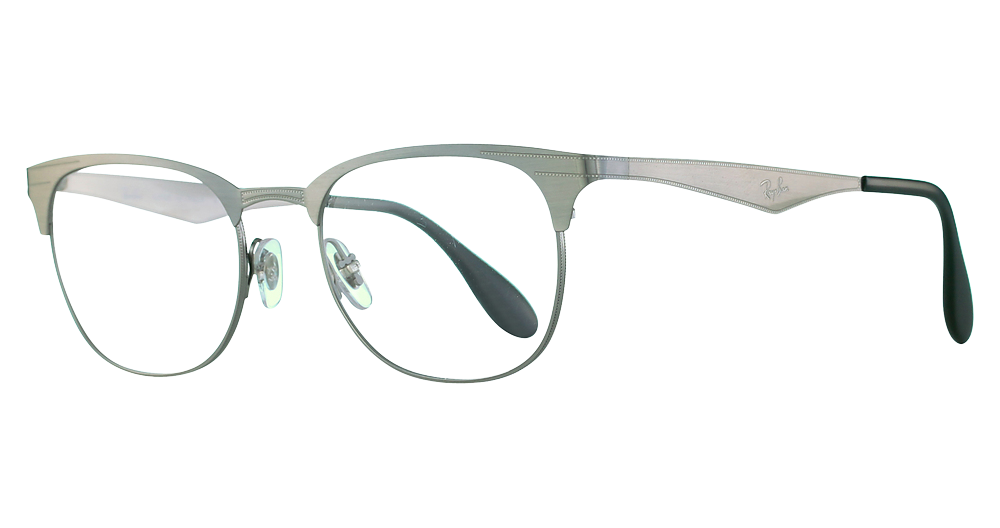 Ray-Ban RX6346 round eyeglasses in Brushed Gunmetal