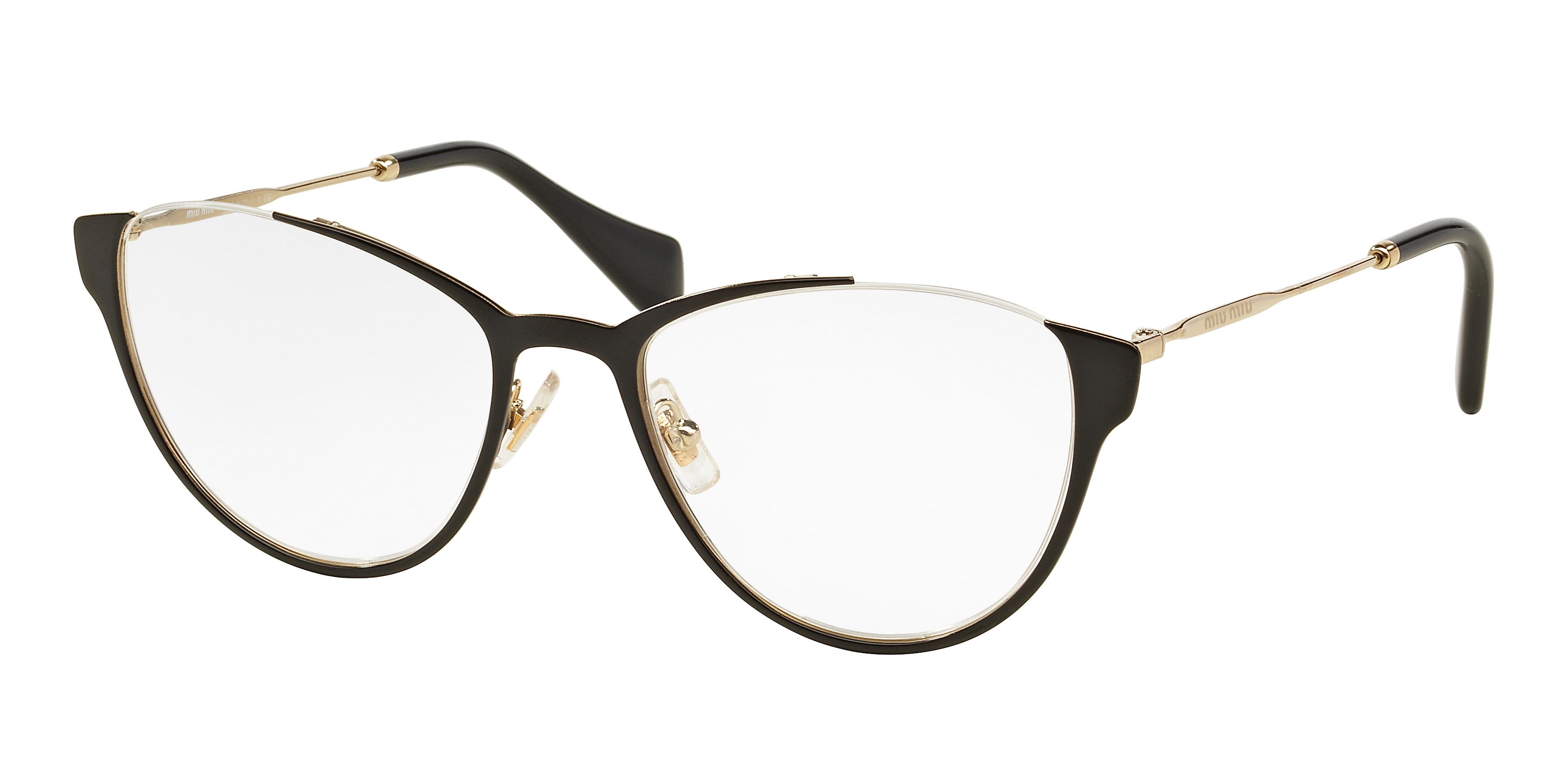 Miu Miu MU 51OV square eyeglasses in Black