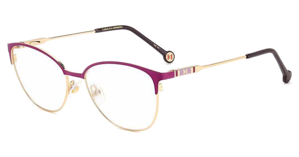 Carolina Herrera HER 0120 rectangle eyeglasses in GD Cherry