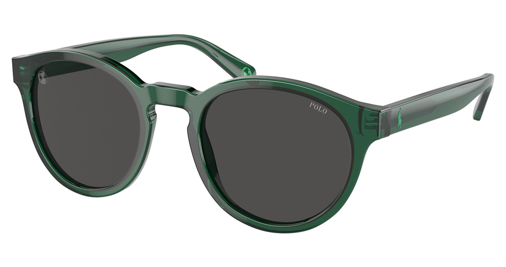 SHINY TRANSP. GREEN / DARK GREY