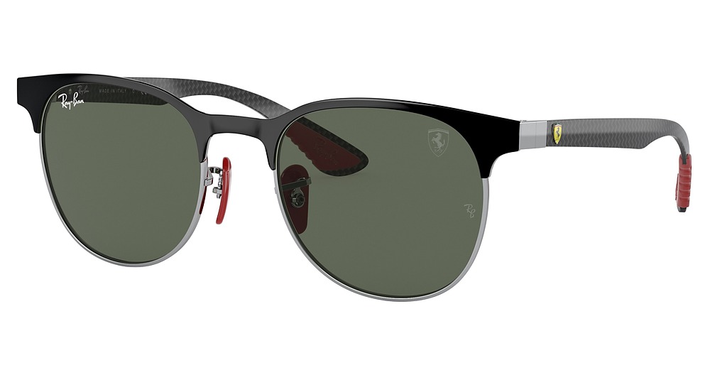 BLACK ON SILVER / DARK GREEN