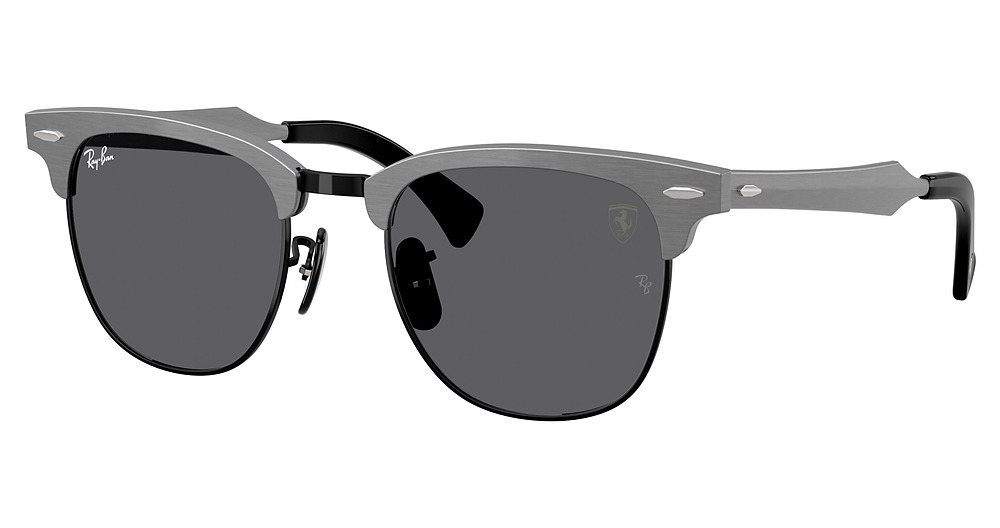 Ray-Ban RB3807M round sunglasses in Brushed Gunmetal//Black/Polarized Dark Grey
