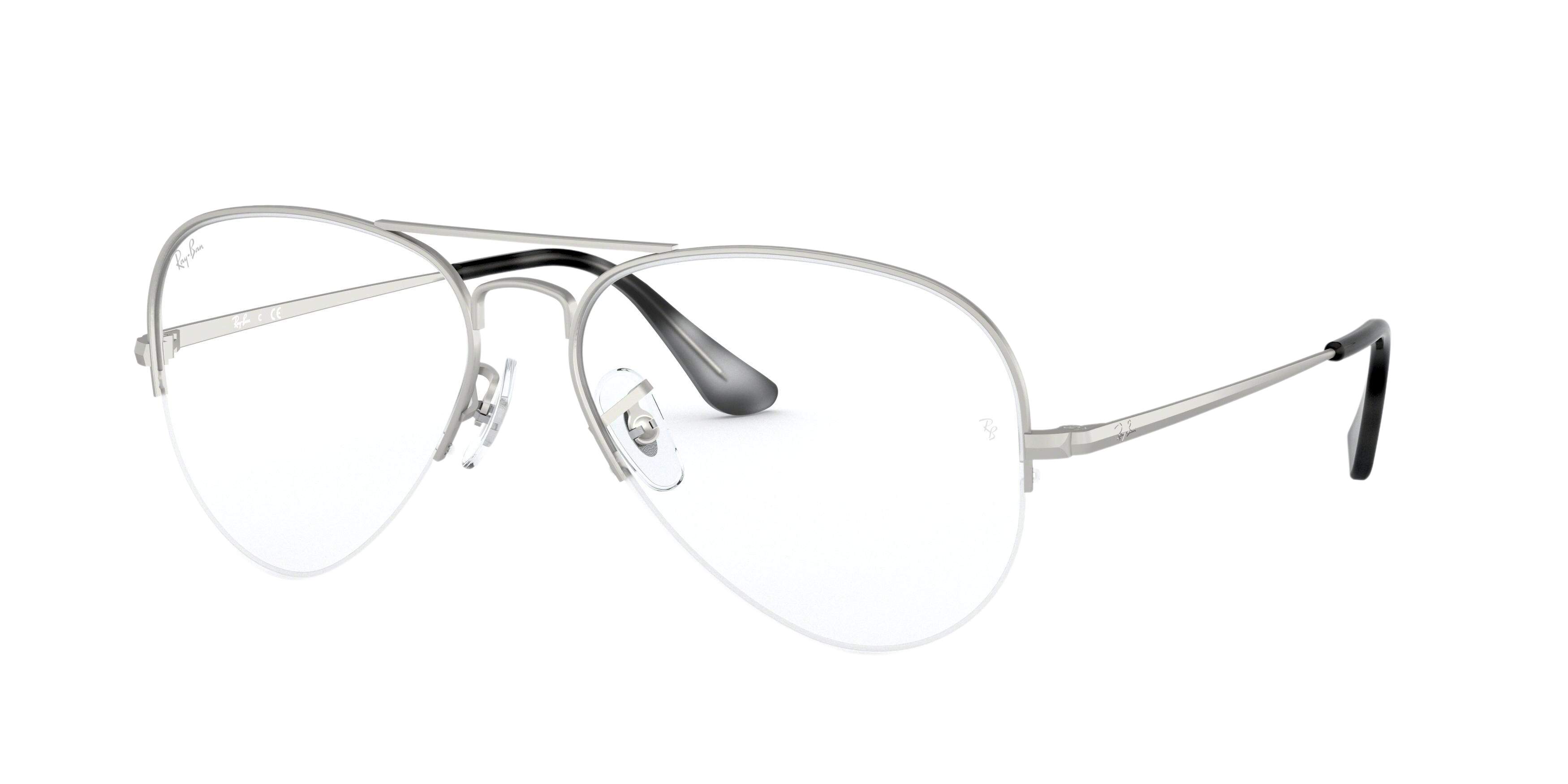 Ray-Ban RX6589 aviator eyeglasses in Matte Silver