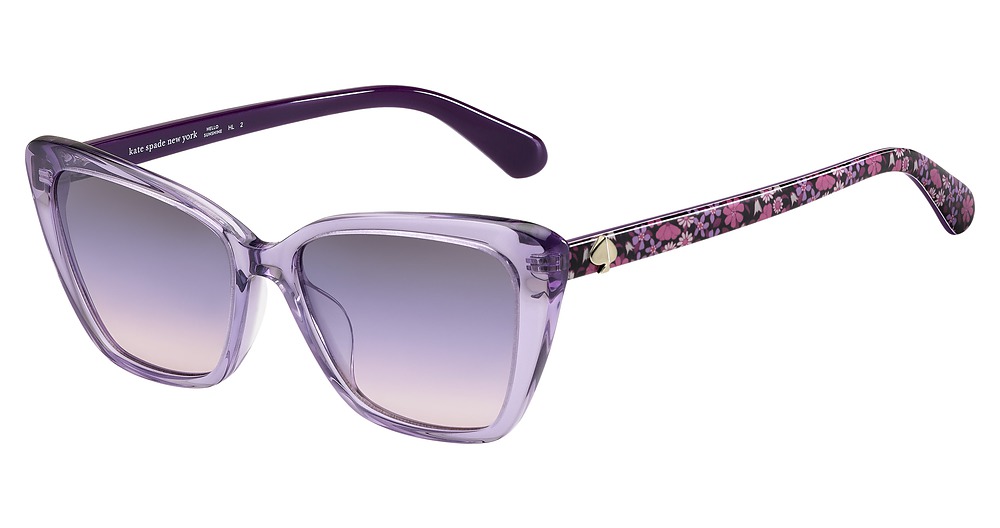 Kate Spade LUCCA/G/S rectangle sunglasses in Lilac/Blue Doubleshade Peach