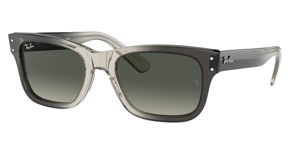Ray-Ban RB2283F MR BURBANK square sunglasses in Transparent Grey/Gradient Grey