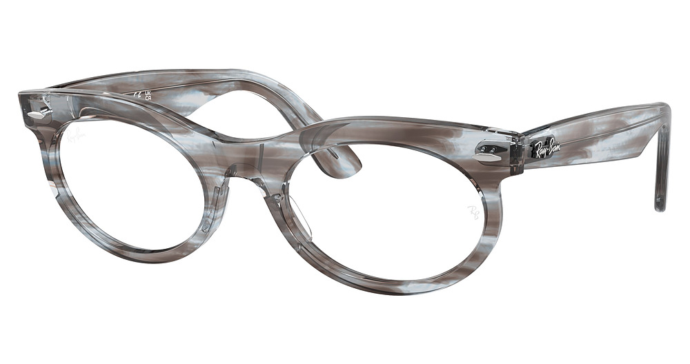 Ray-Ban RX2242VF WAYFARER OVAL eyeglasses in Striped Transparent Blue