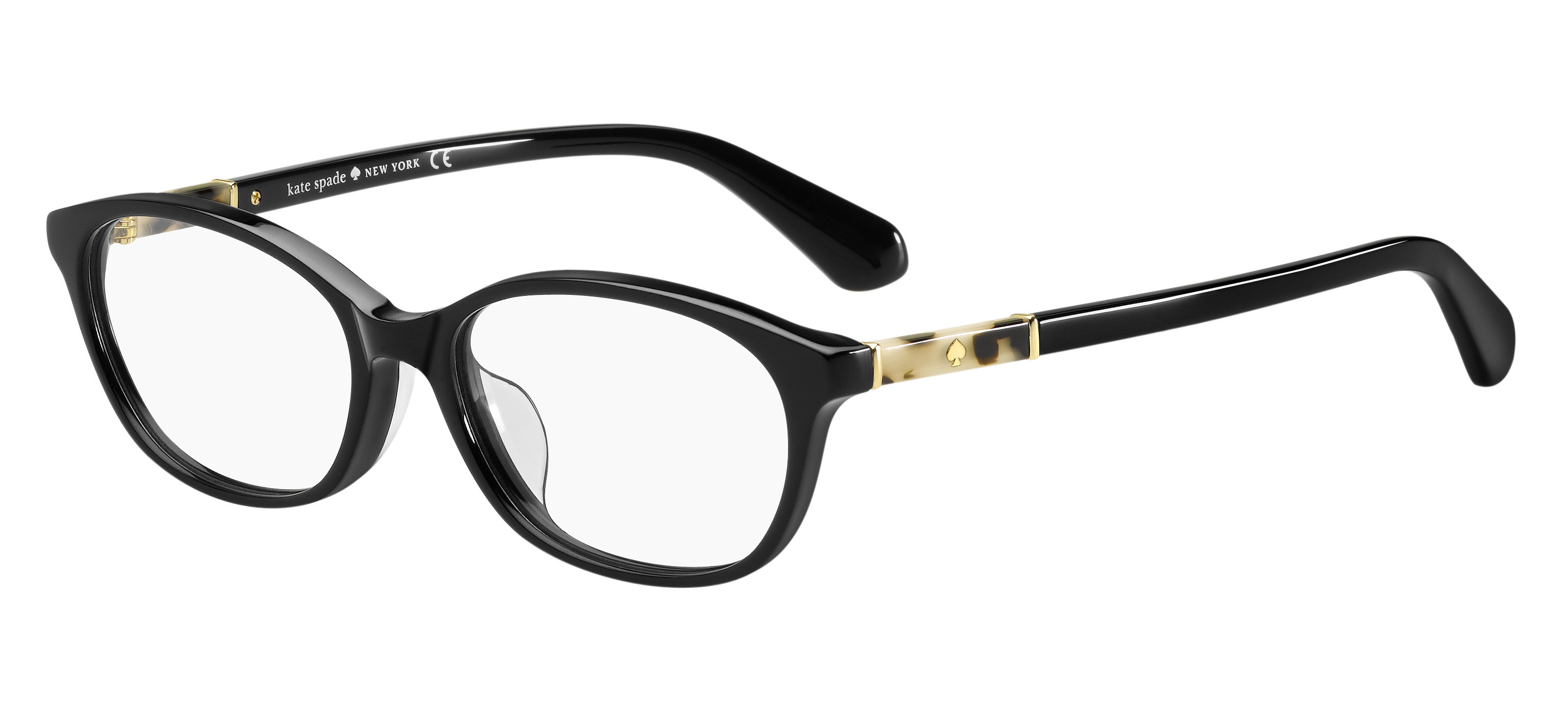 Kate Spade Niki/F rectangle eyeglasses in Black Havana