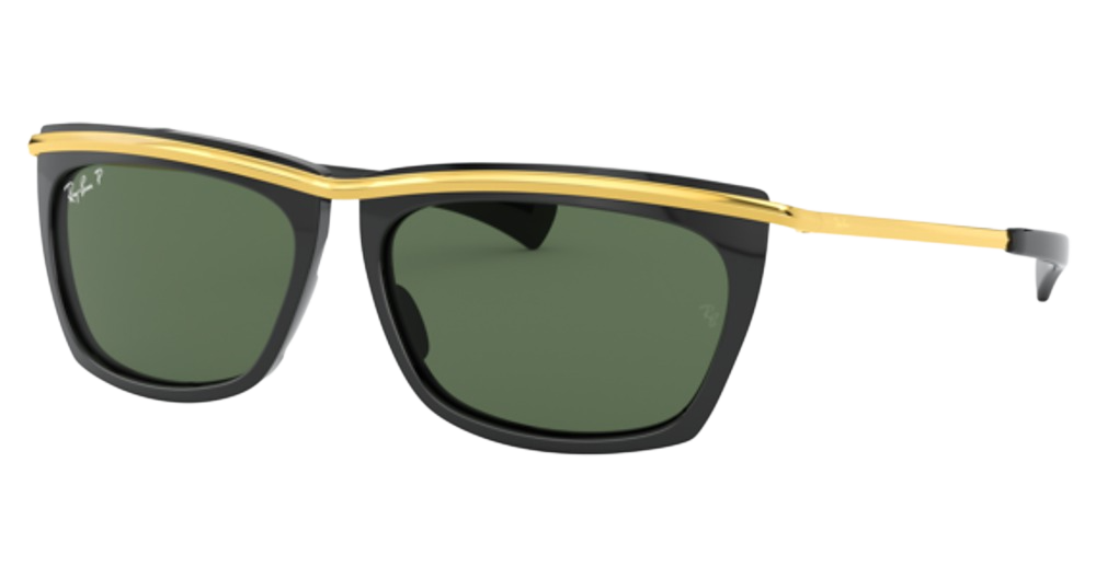 Ray-Ban RB2419 cateye sunglasses in Black/G 15 Green