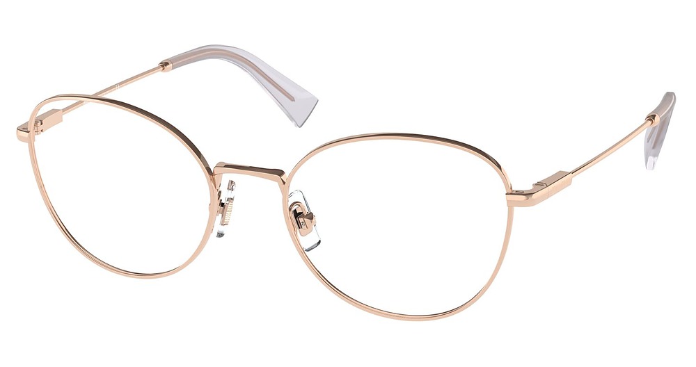 Miu Miu MU 50UV round eyeglasses in Rose Gold